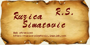 Ružica Simatović vizit kartica